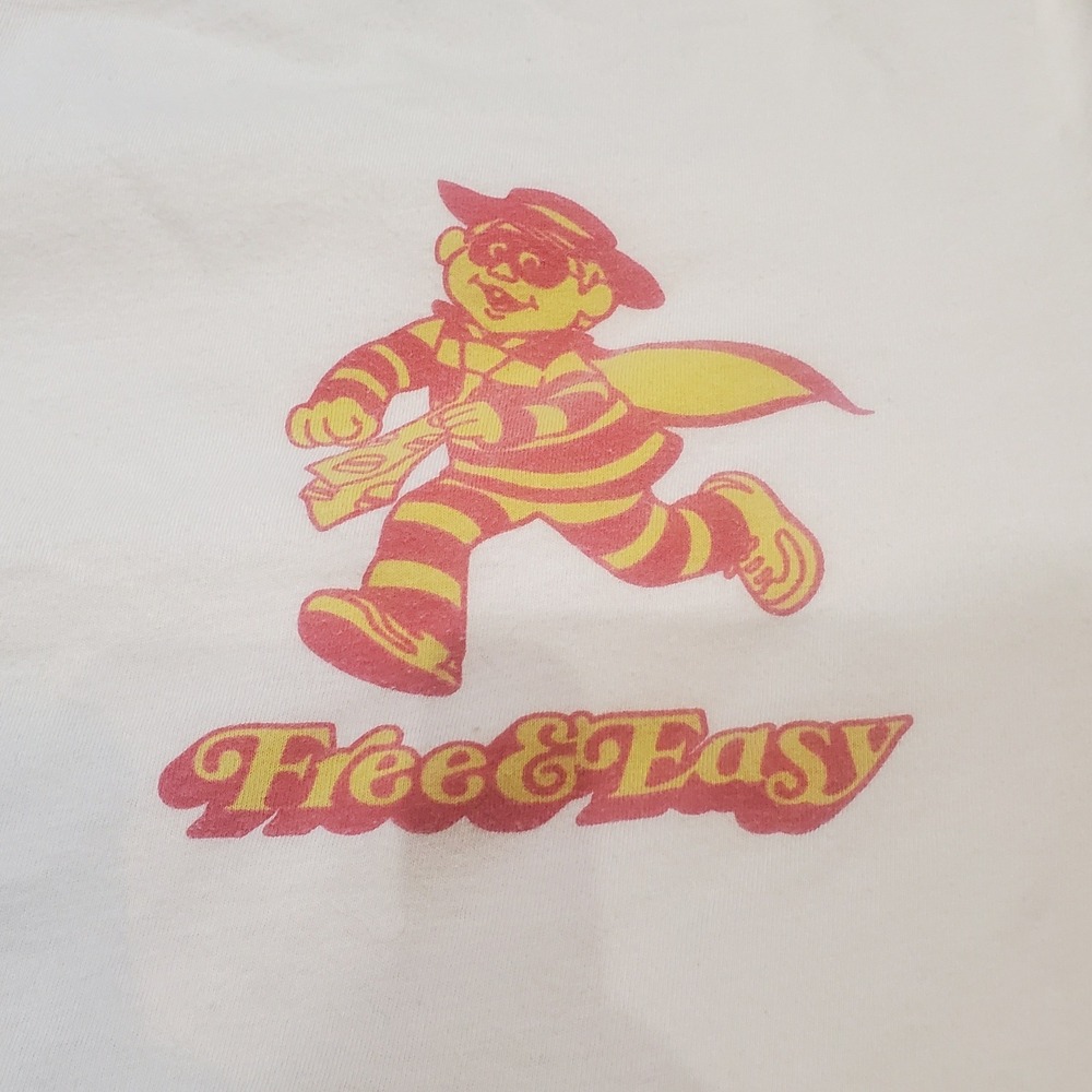 Camp McDonald's Hamburglar x Free & Easy SS Tee Natural Ivory Retro Unisex‎ XL
